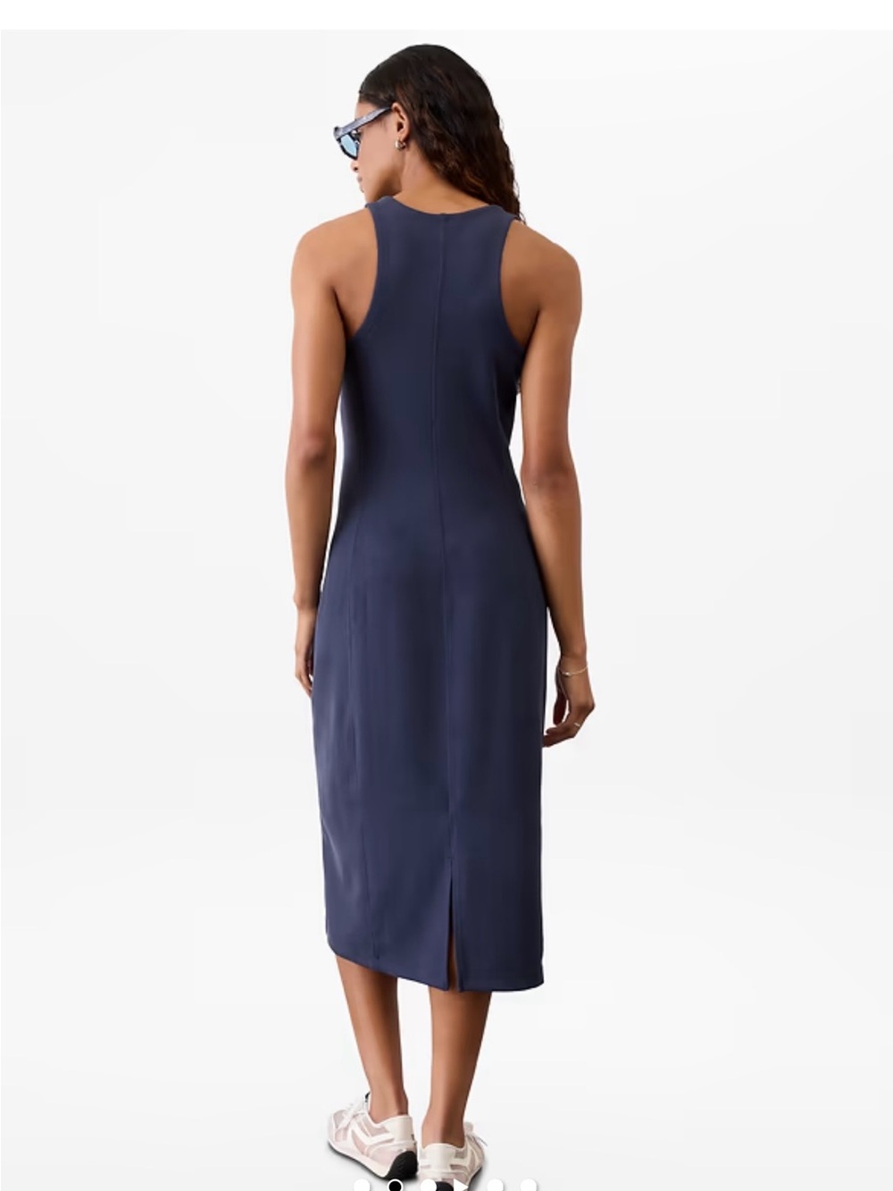 Athleta SeaSoft Midi Dress in Navy - sz L tall  - NWT - Picture 5 of 12